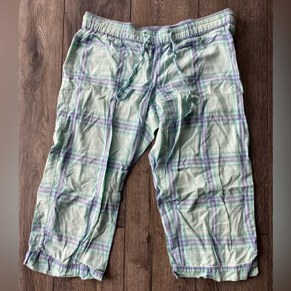 Old Navy Intimates Teal And Blue Pajama Capris